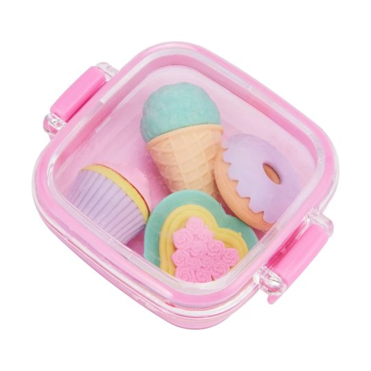 4 Pack 3D Erasers - Assorted
