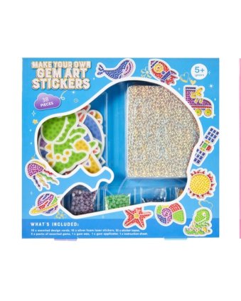 38 Piece Make Your Own Gem Art Stickers - Blue