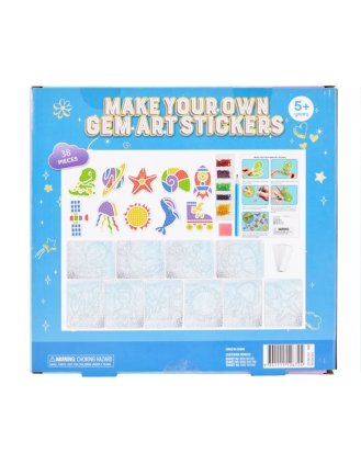 38 Piece Make Your Own Gem Art Stickers - Blue