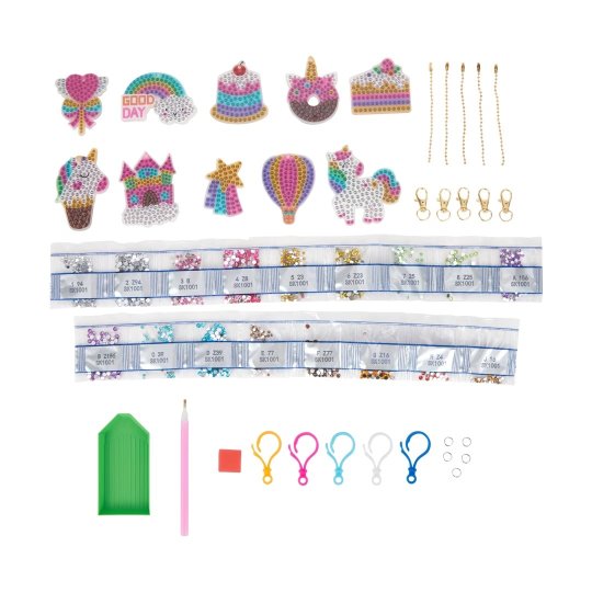 Make Your Own Gem Keychains: Gem by Numbers Keyring Set