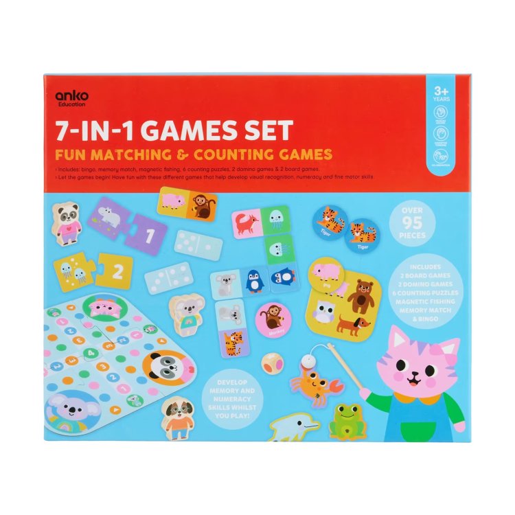 95 Piece 7-in-1 Games Set