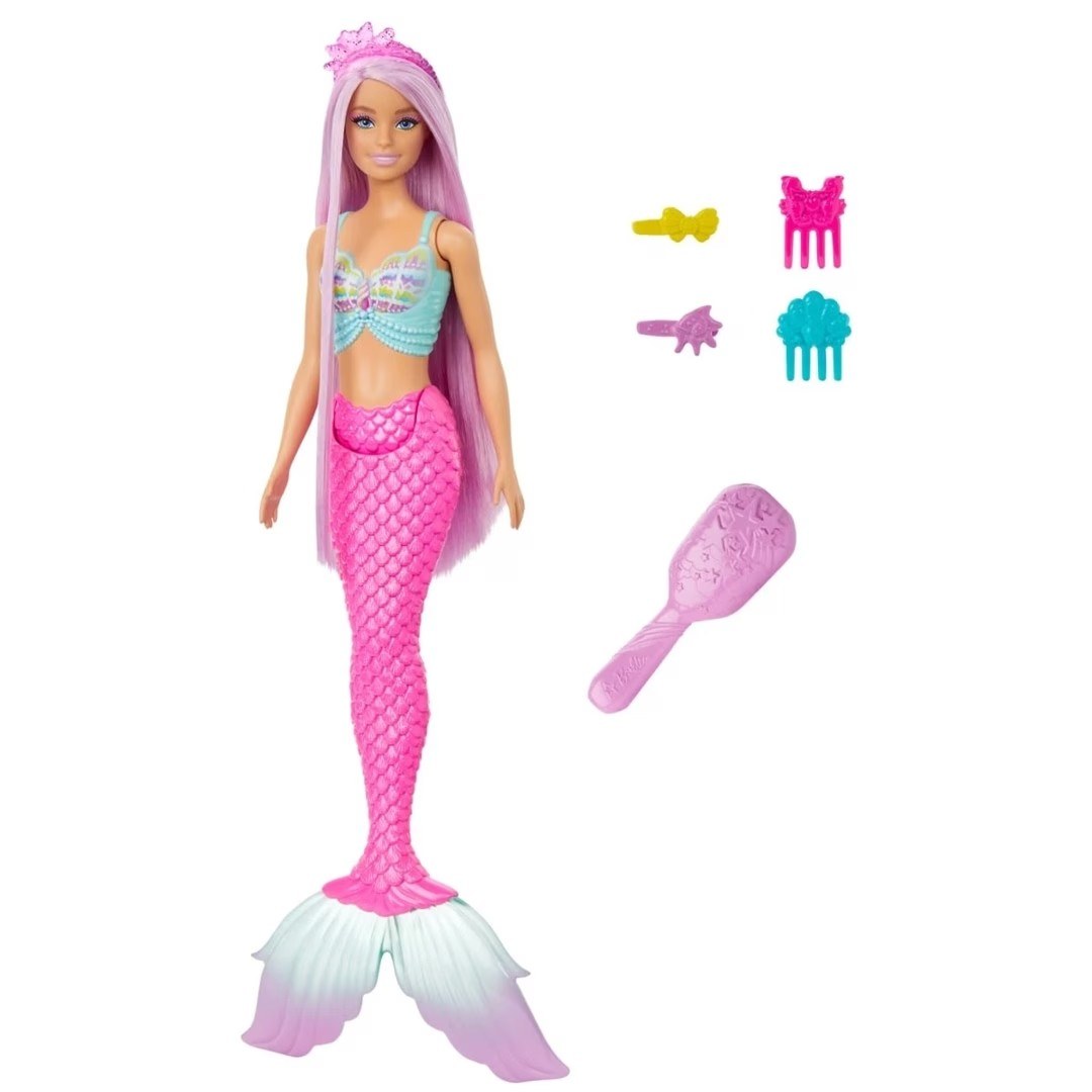 Barbie Mermaid Doll with Long Fantasy Hair and Accessories Playset